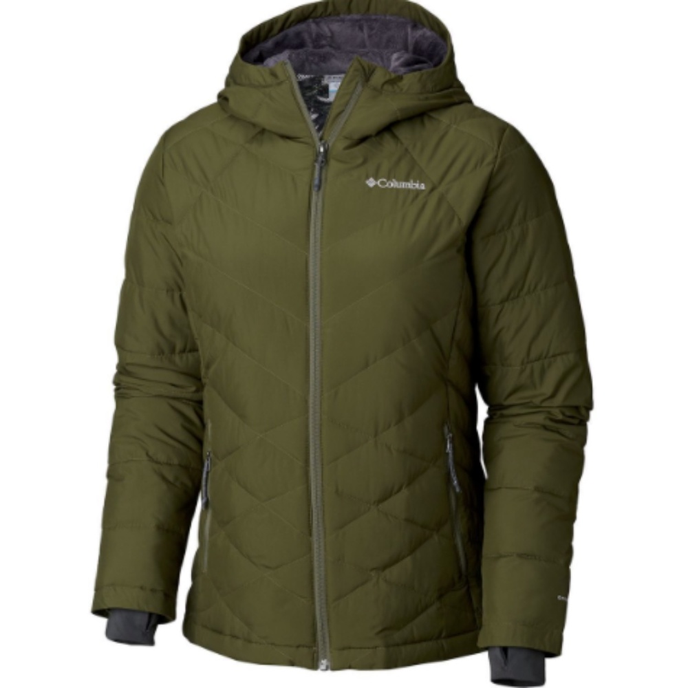 Large Green Columbia Women's Heavenly Hooded Jacket